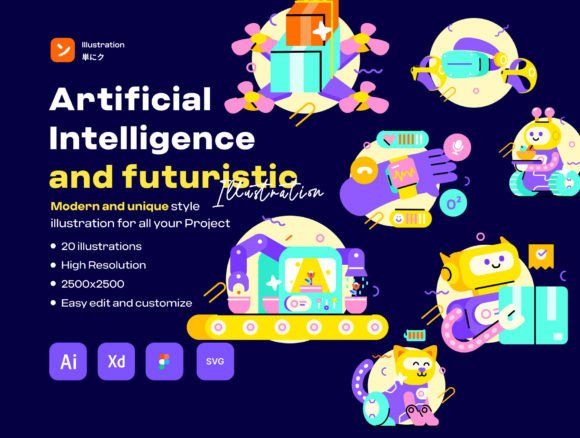 Artificial Intelligence & Futuristic: Design Assets for the Next Era