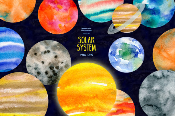 Bring the Cosmos to Your Craft with Watercolor Solar System