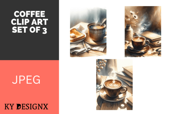 COFFEE Clipart: Perfect Printable Wall Art for Your Brand