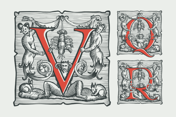 Devil's Medieval Initials: Crafting Hellish Branding