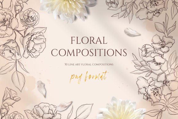 Floral Line Art Compositions: A Designer's Spring Collection