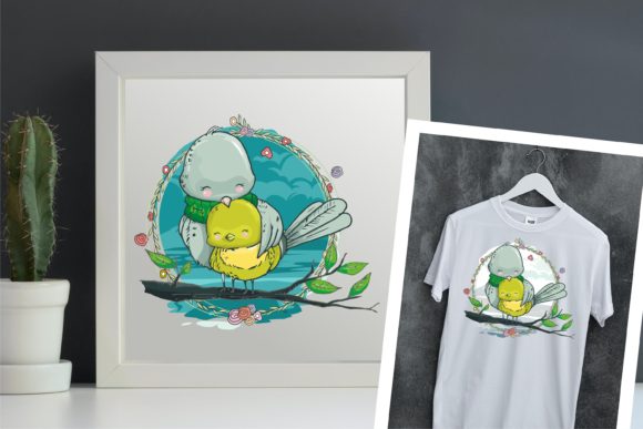 Happy Bird Family for Design: Your Go-To Illustration Set