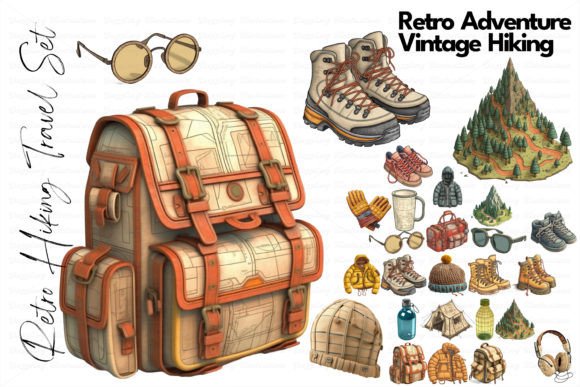 Retro Hiking Adventure Vintage Travel: A Designer's Field Guide