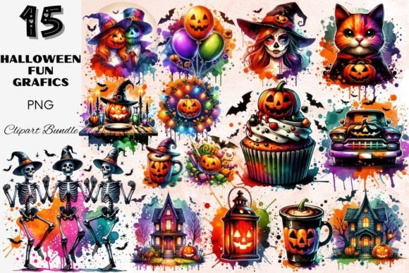 Unwrap the Spooky Season: The Halloween Fun Graphics Clipart Bundle