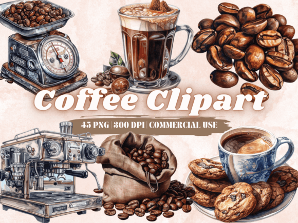 Watercolor Coffee Beak Clipart PNG: A Designer's Brew