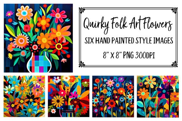 Whimsical Hand Painted Folk Art Flowers: A Creative Toolkit